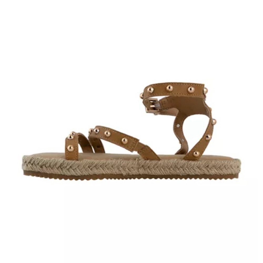 NWT True Craft Tan Notify Studded Sandals Womens Size 7 - Picture 2 of 11